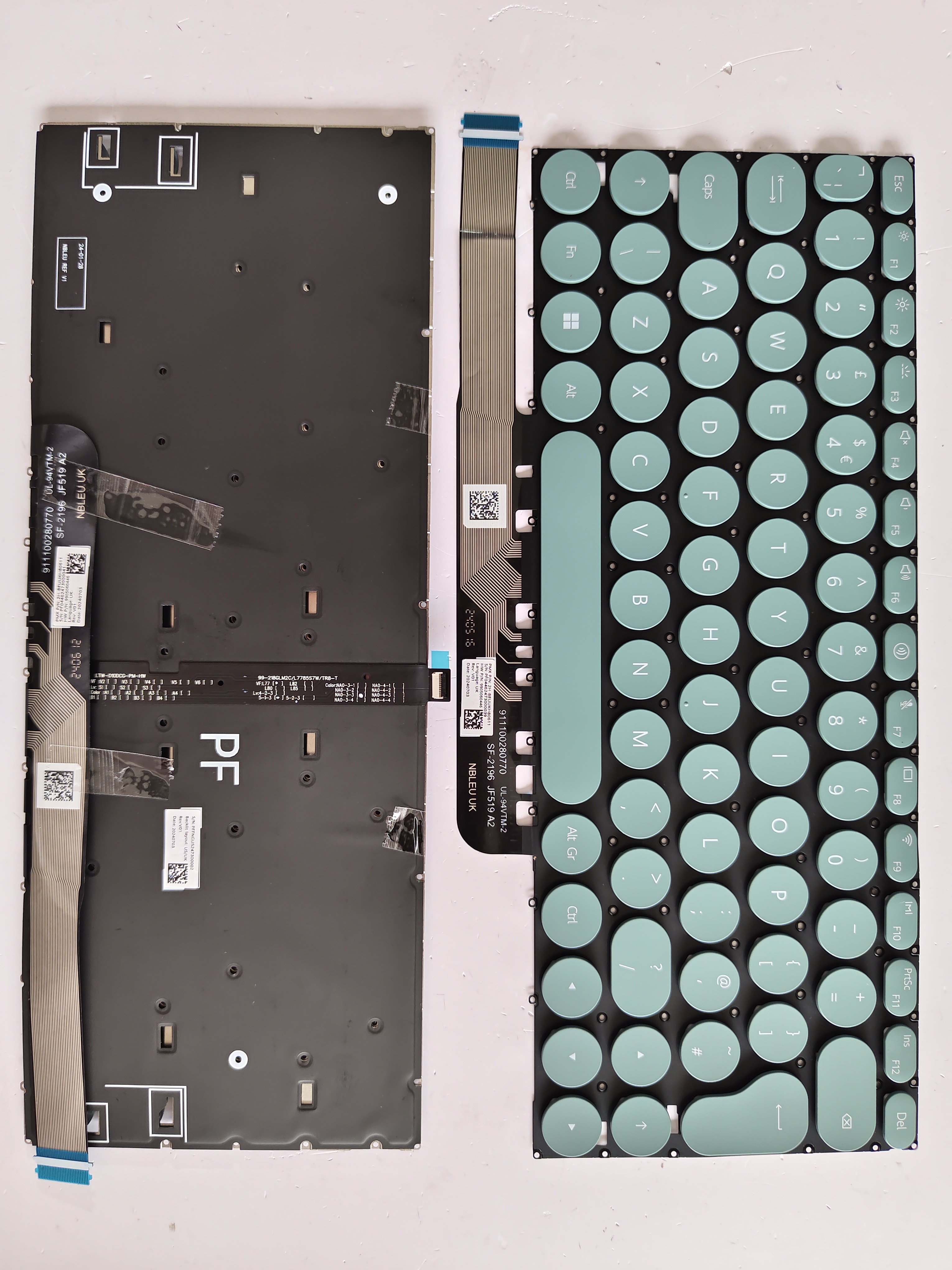 Picture of New Replacement Laptop Keyboard For HUAWEI Madebook D14 D15 2023 round cap MDF-16 MDG-16 Army Green Backlit Uk Layout